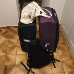 unser Reisegepäck, kurz vor der Abfahrt in Salzburg
